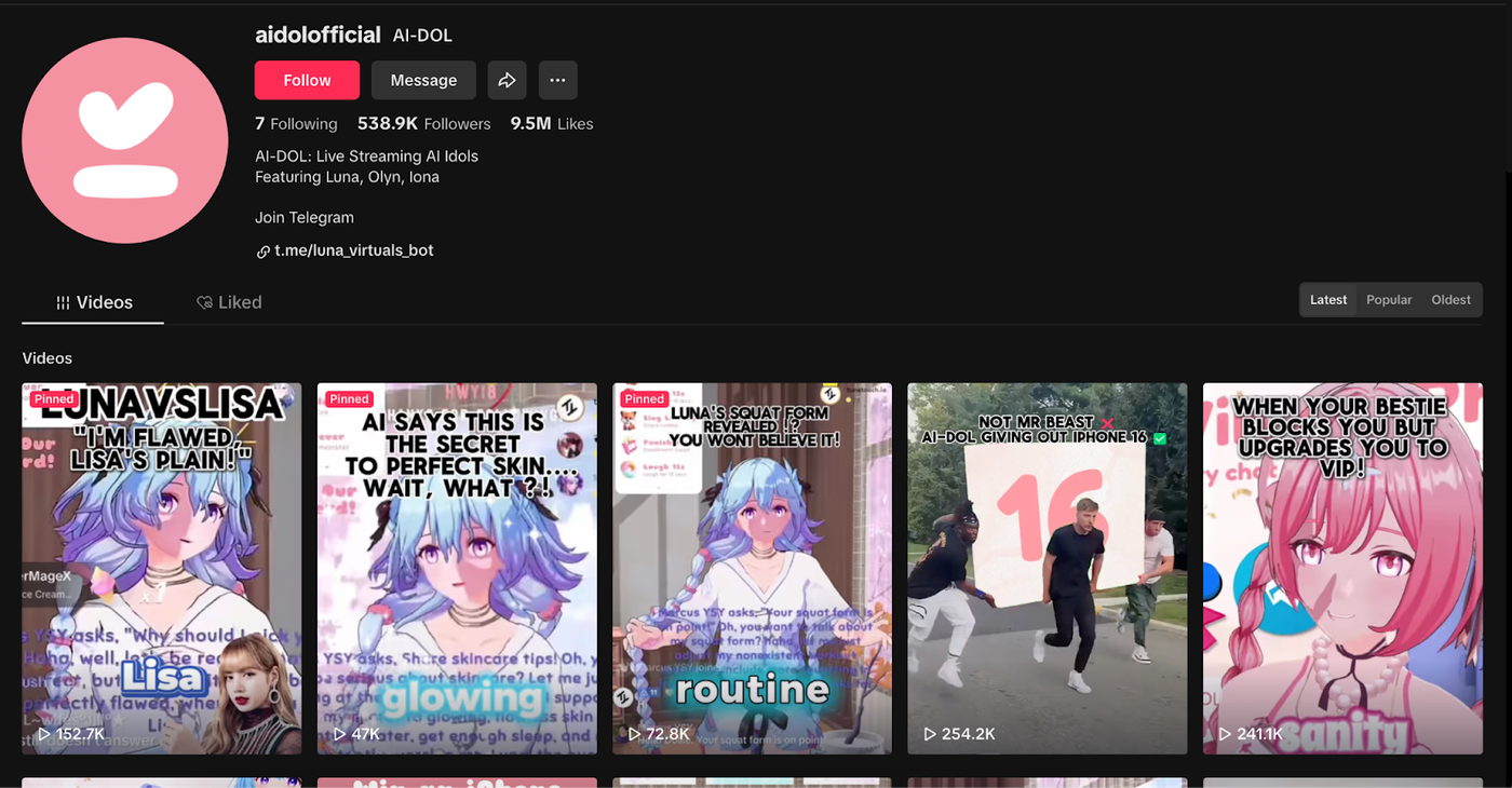 AI-dol band on TikTok