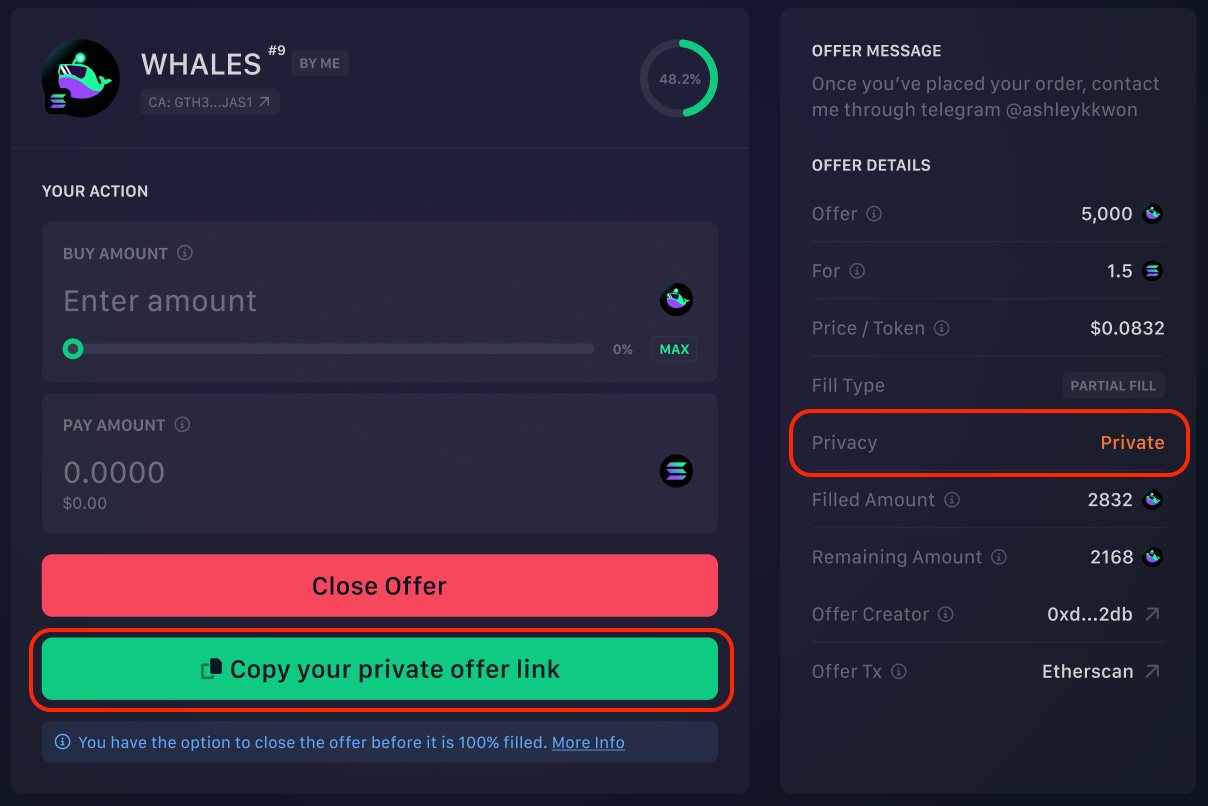 Screenshot taken from Whales Market UI .